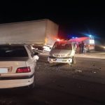 ۸ مصدوم در تصادف زنجیره ای محور ارومیه_مهاباد