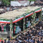 تشییع با شکوه شهدای خدمت زیر باران بهاری تبریز